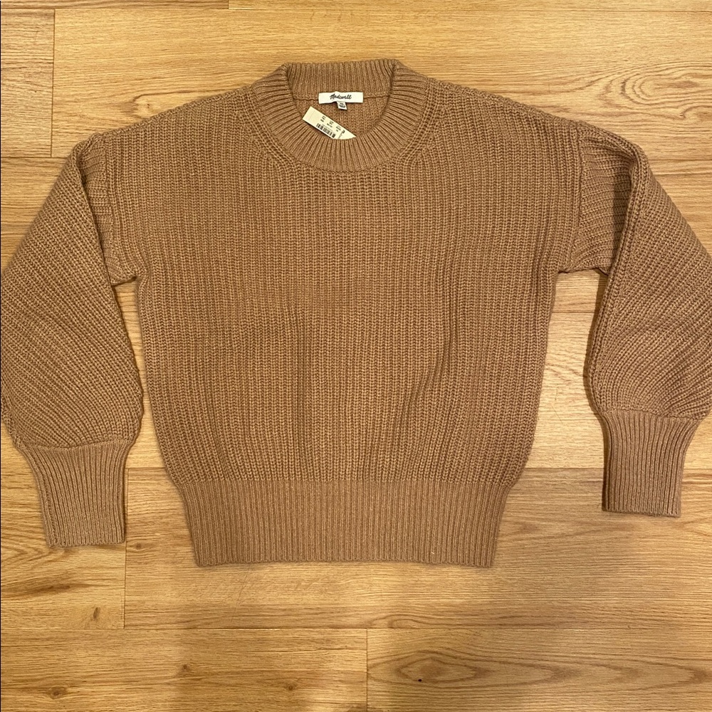 BNWT Madewell Fairbanks Pullover Sweater in Heather Saddle SIZE XS - Picture 6 of 16